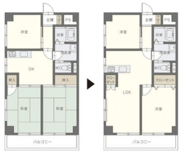 和室とリビングの一体化のレイアウト変更の費用と価格の相場は リフォらん