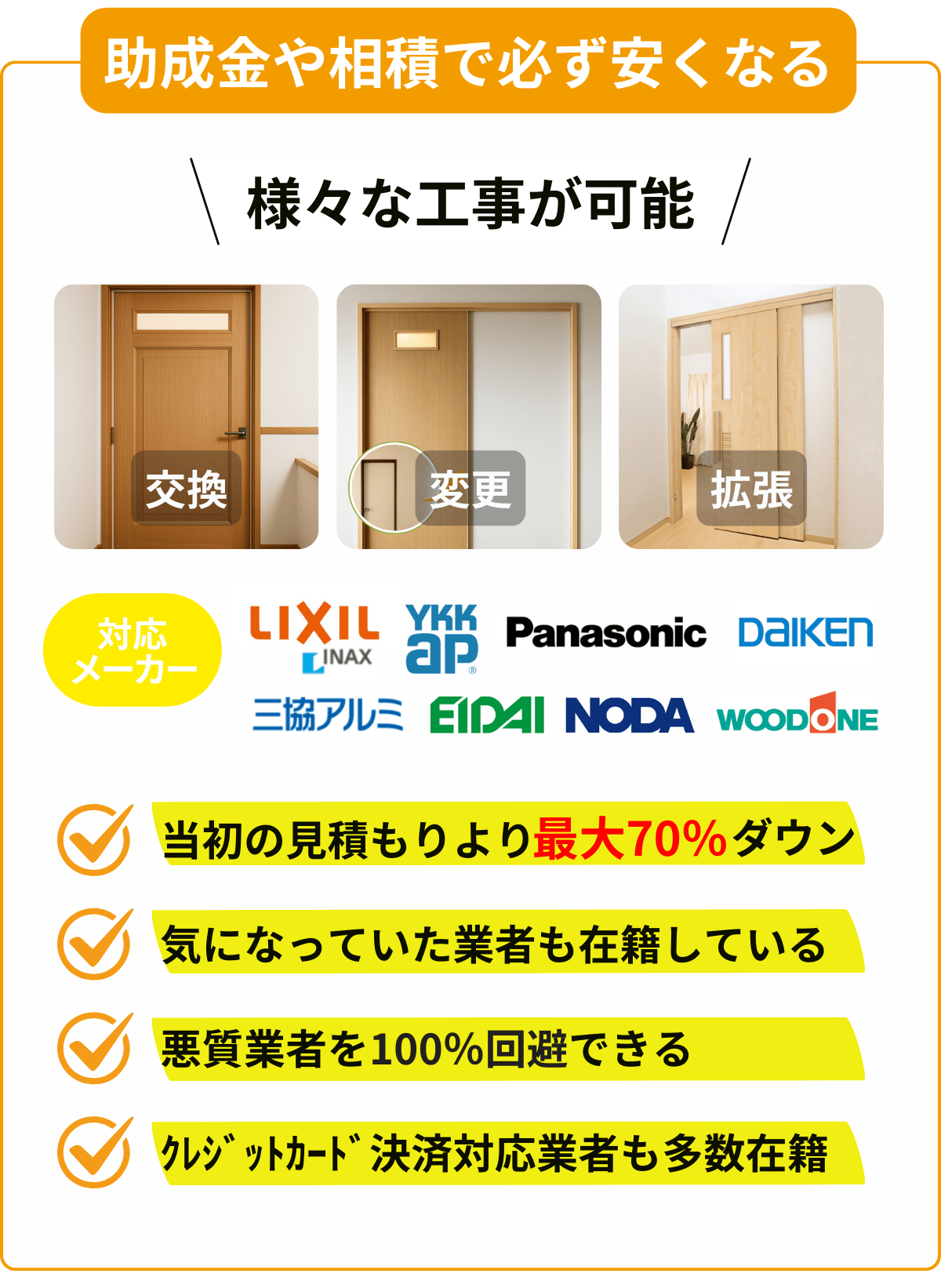 室内ドアの無料一括見積りフォーム